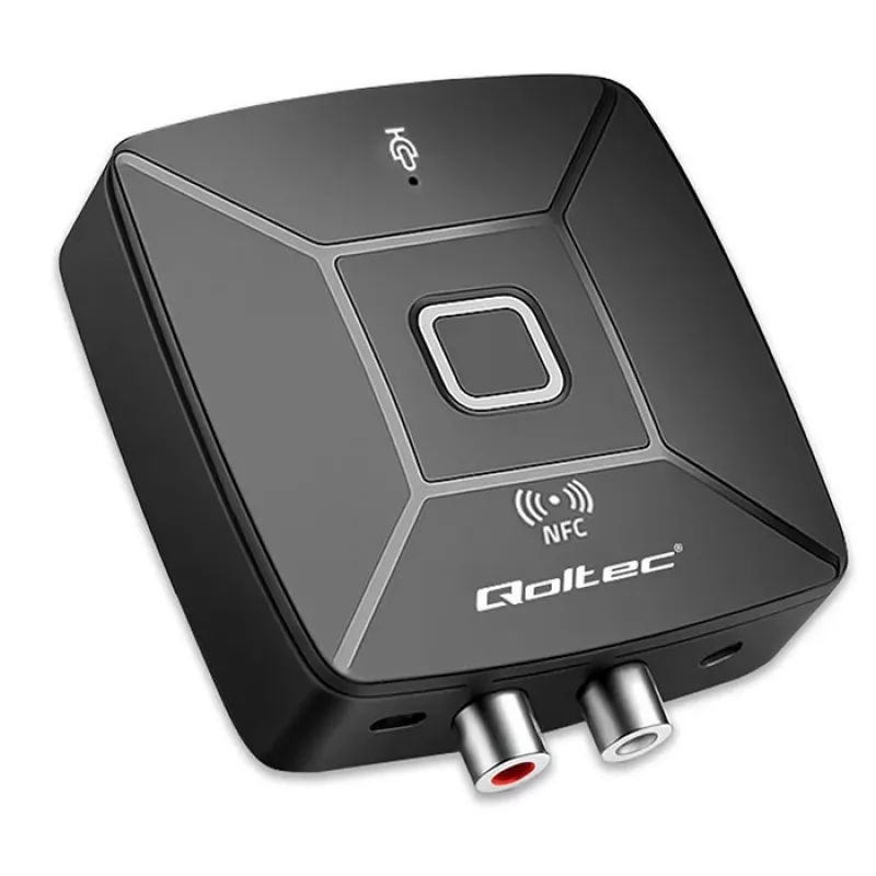 Belaidis Audio HiFi siųstuvas-imtuvas QOLTEC modelis 56981 — „Bluetooth“/linijinio garso tiltas