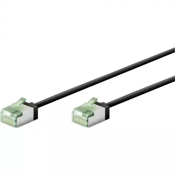 Goobay Ultra-Flexible CAT 8.1 komutacinis kabelis plonas U/FTP Juoda - extra-short plug 99.9% (74353)