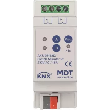 MDT technologies perjungimo pavara 2 kanalų 2TE REG, 16A, 230V AC AKS-0216.03 (AKS-0216.03)