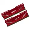 Stalinio kompiuterio DDR4 RAM AFOX 2×16GB 3200MHz CL16 1.35V Nebuferinė XMP2 Raudona