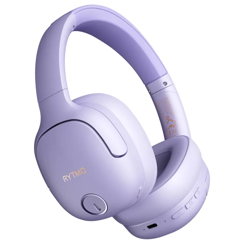 Ausinės MANTA HDP1001PU Rytmo Elegance Purple ant ausų uždedamos, laidinės, modelis HDP1001PU