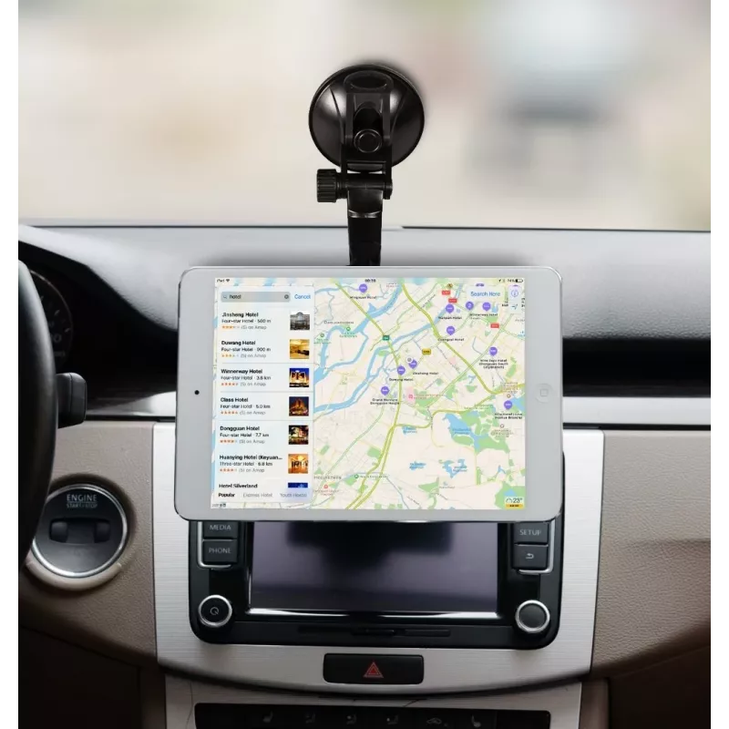 Magnetinis planšetinio kompiuterio automobilinis laikiklis MACLEAN MC-822 — reguliuojamas žiūrėjimo kampas, suderinamas su planšetiniais kompiuteriais