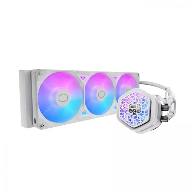 Skysčio aušinimo rinkinys Cooler Master MasterLiquid Atmos II 360 VRM Fan baltas 120 mm, 322,8 m³/h, LDB guolis