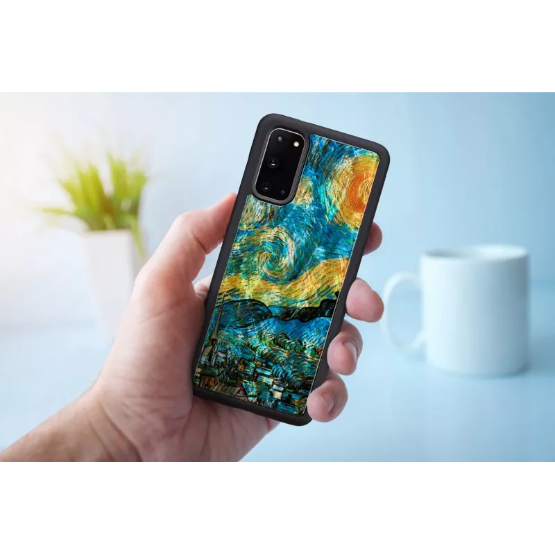Apsauginis telefono dėklas iKins Samsung Galaxy S20 – juodos žvaigždėtos nakties dizainas