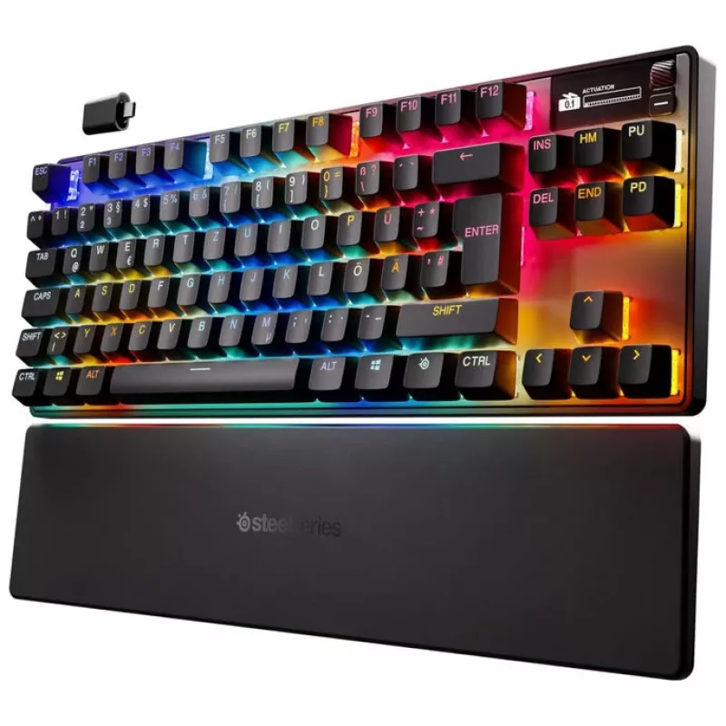Mechaninė žaidimų klaviatūra STEELSERIES Apex Pro TKL Gen 3 Wireless RGB, be skaitmenų bloko