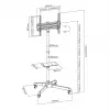 SBOX TV sieninis laikiklis FS-224-2 32–55 colių ekranams, 35 kg apkrova, VESA iki 400×400