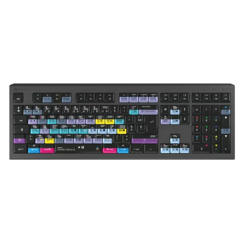 Logickeyboard ASTRA 2 klaviatūra USB AZERTY anglų kalba juoda (LKB-RESB-A2M-FR)