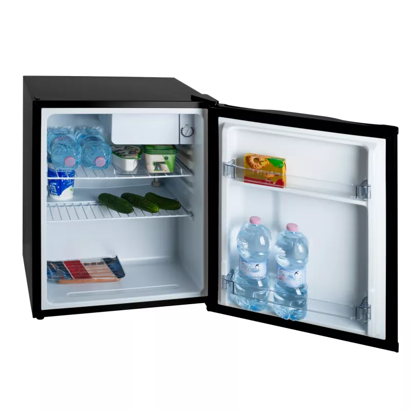 Adler šaldytuvas | AD 8097 | Energijos efektyvumo klasė E | Laisvai pastatomas | Spintelė | Aukštis 63,2 cm | Šaldytuvo naudingoji talpa 58 l | 39 dB | Juodas