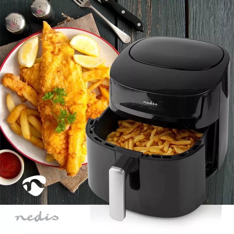 Nedis KAAF170BK gruzdintuvė Viena 7,2 L Atskira 1800 W Karšto oro gruzdintuvė Juoda