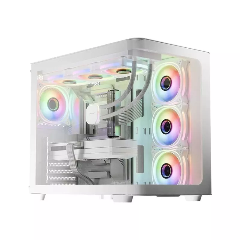 Kompiuterio korpusas Midi LC-Power Gaming 8001W Pro-Storm Light, ATX, juodas