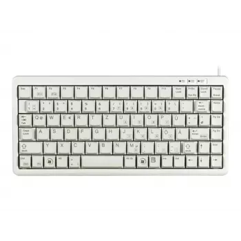Laidinė kompaktinė klaviatūra Cherry G84-4100 AZERTY 83 klavišai USB + PS/2 Pilka, 1,75 m laidas