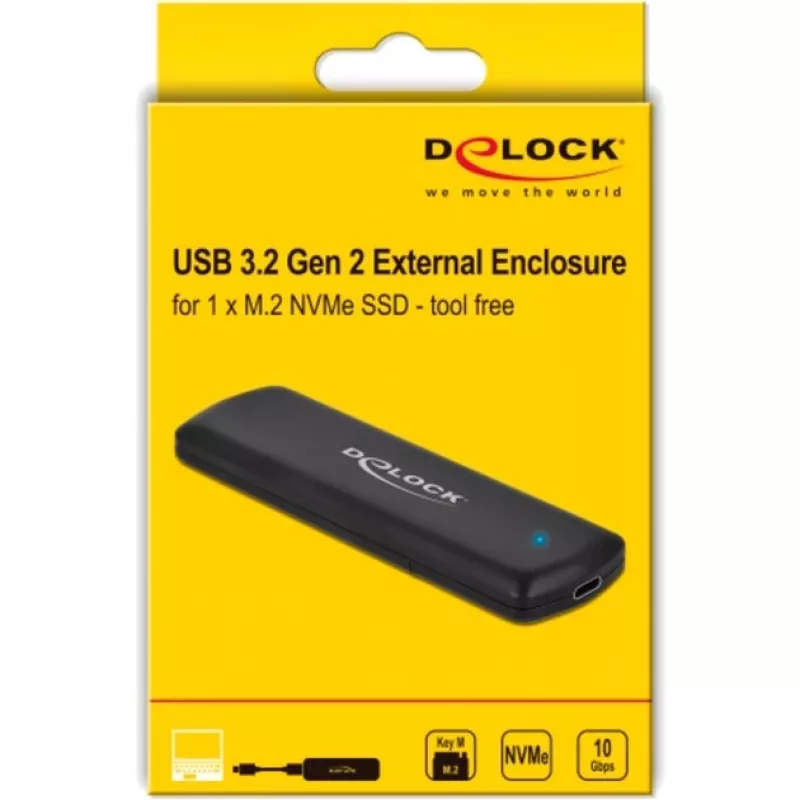 SSD dėklas DeLOCK 42615 juodas M.2