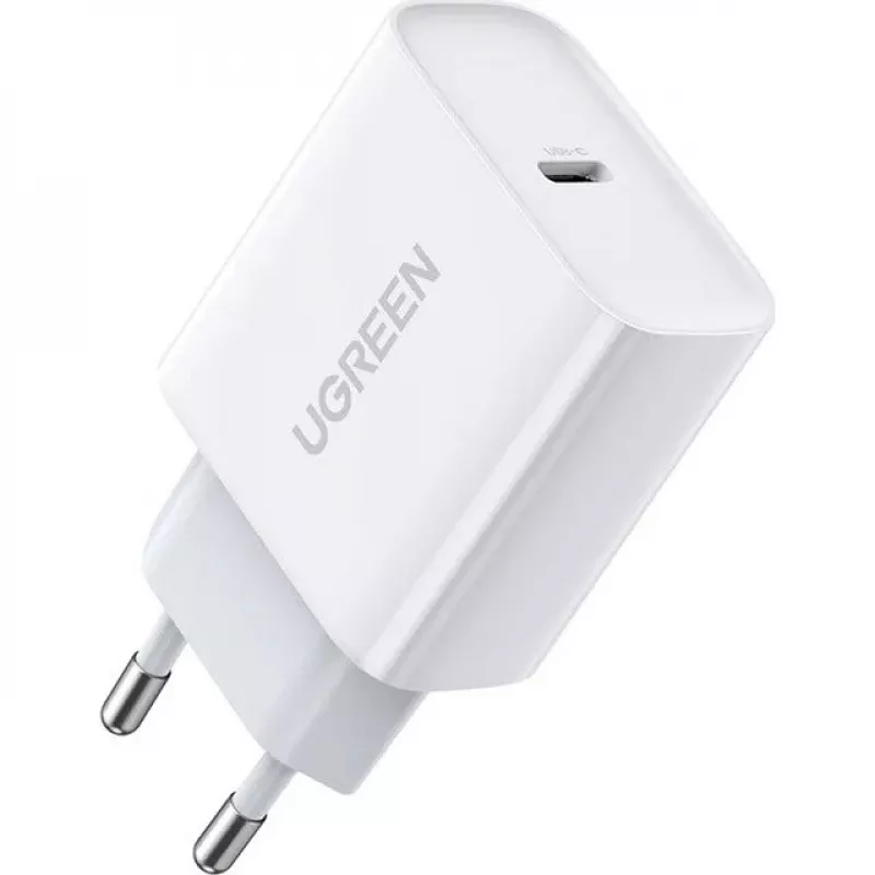 “Ugreen” USB maitinimo tiekimas 3.0, greitas įkrovimas 4.0+, 20 W, 3 A tinklo įkroviklis (baltas)
