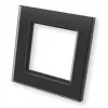 eQ-3 Homematic IP stiklinis rėmelis 1 vietos, juodas (162148A1)