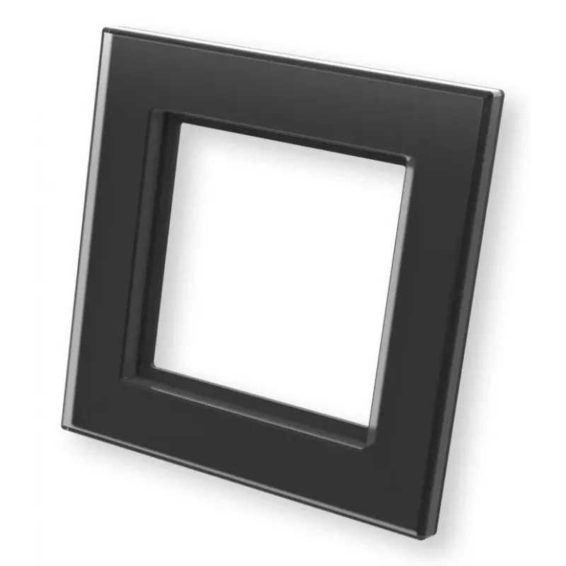 eQ-3 Homematic IP stiklinis rėmelis 1 vietos, juodas (162148A1)