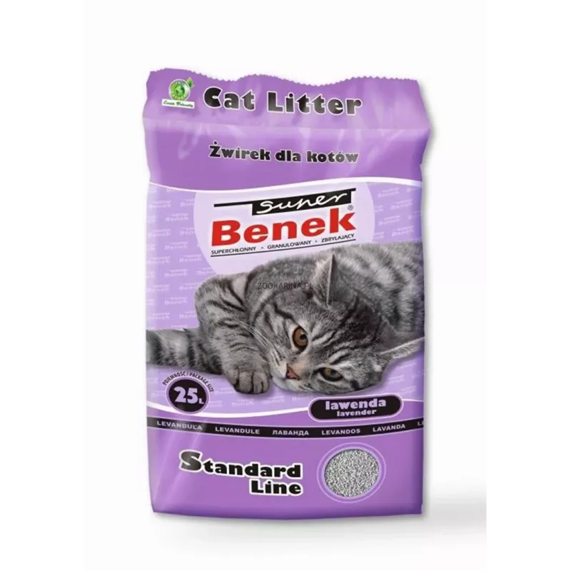 Certech Super Benek Standard Lavender - Kraikomas kačių kraikas 25 l (20 kg)