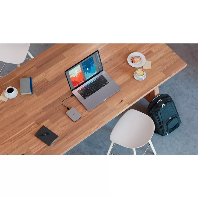 Lacie STLR2000400 saugojimo diskas, 2 TB, pilkas, USB 3.2 Gen 1 – USB-C