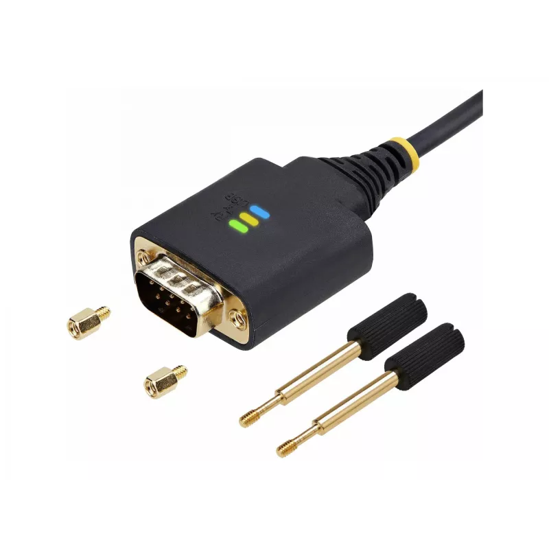 StarTech.com 4 m dviejų prievadų USB–serijinė sąsaja adapterio kabelis, keičiami DB9 varžtai/veržlės, COM išsaugojimas, USB-A į DB9 RS232, FTDI, 4 lygio ESD apsauga, Windows/macOS/ChromeOS/Linux – tvirta TPE konstrukcija