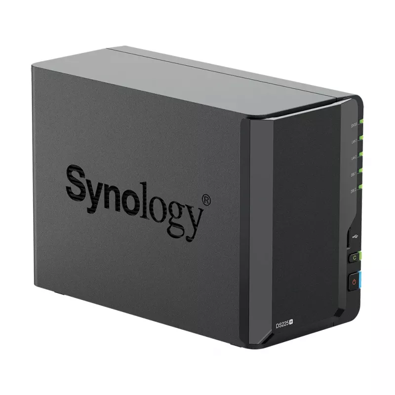 Synology DS225+ 2 Bay NAS Desktop Intel® Celeron® J4125 2 GB DDR4 Synology DSM Juoda - tik Synology HDD