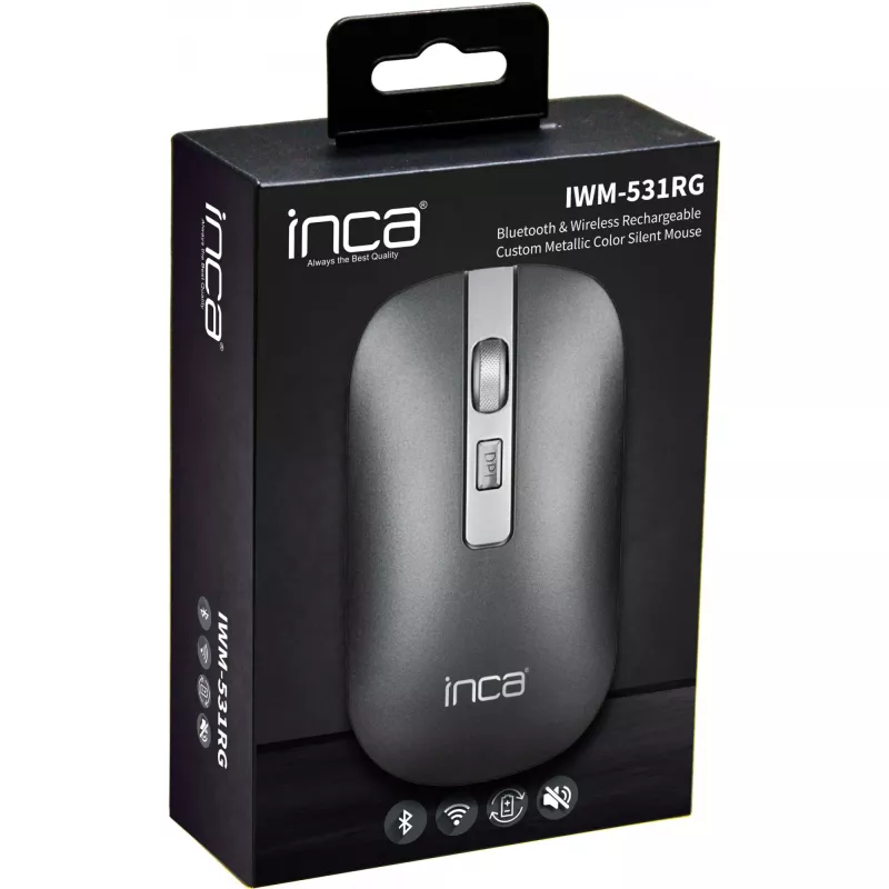 Cian Technology GmbH pelė INCA IWM-531RG Bluetooth & Wireless Battery Silent SI mažmeninė - Pelė