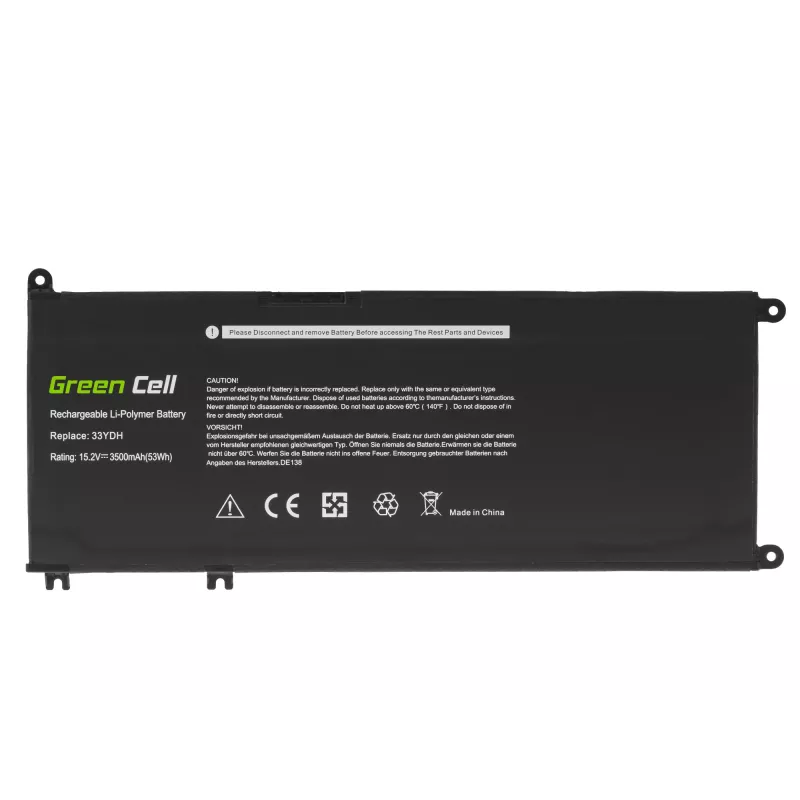 Baterija Green Cell DE138, skirta DELL Inspiron G3 G5 G7 Latitude