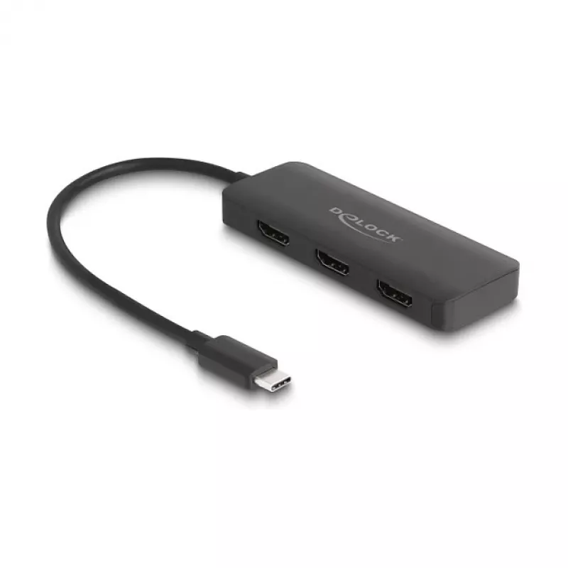 DeLOCK USB-C skirstytuvas DP Alt Mode į 3 x HDMI MST 4K 60 Hz
