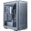 Kompiuterio Midi Tower korpusas Cooler Master MasterFrame 500 Mesh — juodas su permatomu šonu, palaiko ATX maitinimo bloką, 2x200 mm priekyje + 1x120 mm gale, 2,5 colio/3,5 colio diskų talpinimo vieta