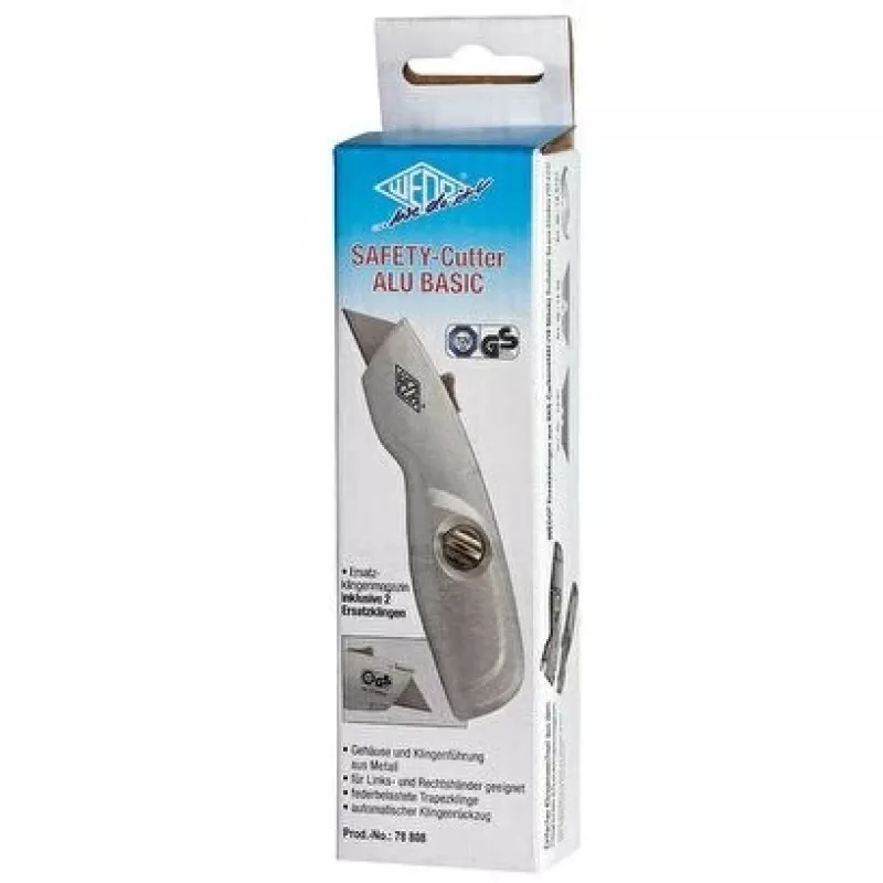 Universalus peilis WEDO 78 808 su fiksuota geležte, aliuminio korpusas, geležtės plotis 44 mm