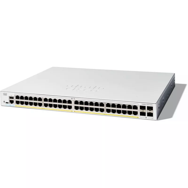 Valdomas komutatorius Cisco Catalyst 1200-48P-4G 48 prievadų GE PoE 4x1GE SFP