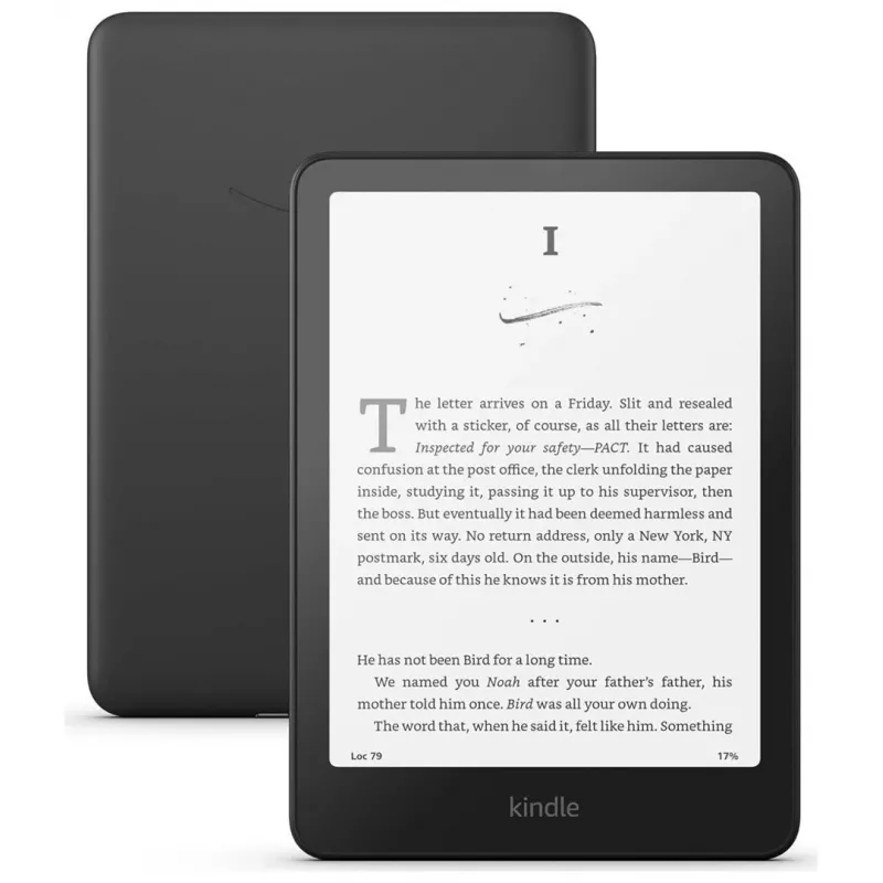 E. skaitytuvas Amazon Kindle Paperwhite (12th Gen 2024) — 7 col. ekranas, 16 GB, juoda, Wi‑Fi, Bluetooth, USB‑C