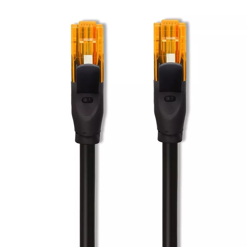 Ethernet komutacinis kabelis QOLTEC CAT6, 2×RJ45, 20 m, juodas