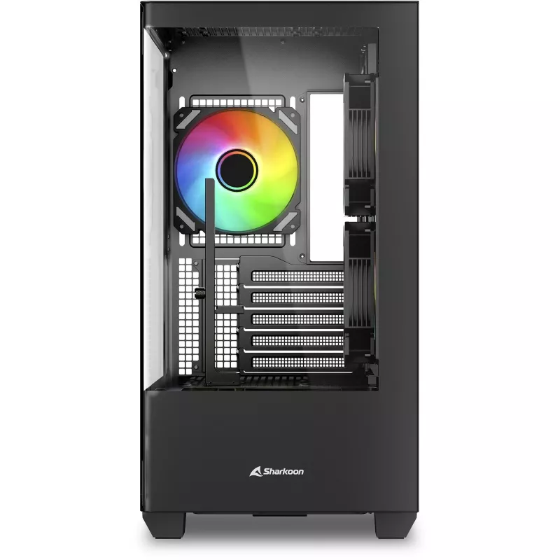 PC korpusas Sharkoon Elite Shark CM100 Tower Micro-ATX, be maitinimo bloko, juodas