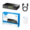 Cudy FS1010P tinklo jungiklis Fast Ethernet (10/100) Power over Ethernet (PoE) juodas