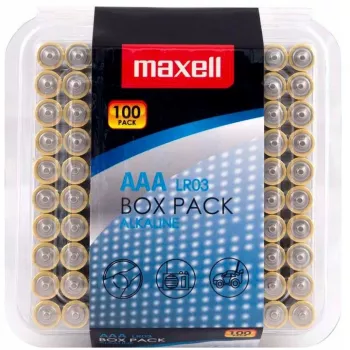 MAXELL šarminė baterija LR03 AAA 1.5V 100 vnt.