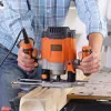 Freza / apdailos freza Juoda & Decker KW1200EKA-QS — kompaktinė freza su reguliuojamais gylio nustatymais, ergonomiškas dizainas