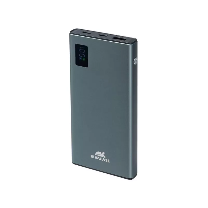 Išorinė baterija Rivacase VA1021 10000mAh, du USB išėjimai, LED indikatoriai, kompaktiškas nešiojamas įkroviklis