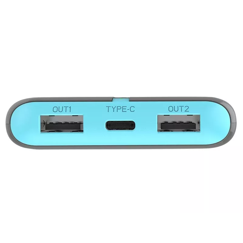 PowerBank EnerGo 10000mAh pilkai mėlyna