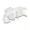 „Keystone“ modulis DELOCK 90722 plokščias RJ-45 baltas, 16×36×20,8 mm