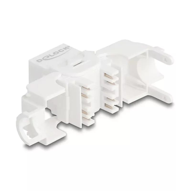 „Keystone“ modulis DELOCK 90722 plokščias RJ-45 baltas, 16×36×20,8 mm