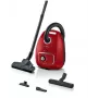 Dulkių siurblys Bosch BGB 41RD3H — 600 W, 4 L dulkių maišelis, HEPA filtras, 11 m veikimo spindulys, teleskopinis vamzdis, raudonas
