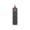 Gembird EG-PSU3F-01 apsauginis filtras nuo viršįtampių, juodas, 3 AC lizdai, 230 V, 0,6 m
