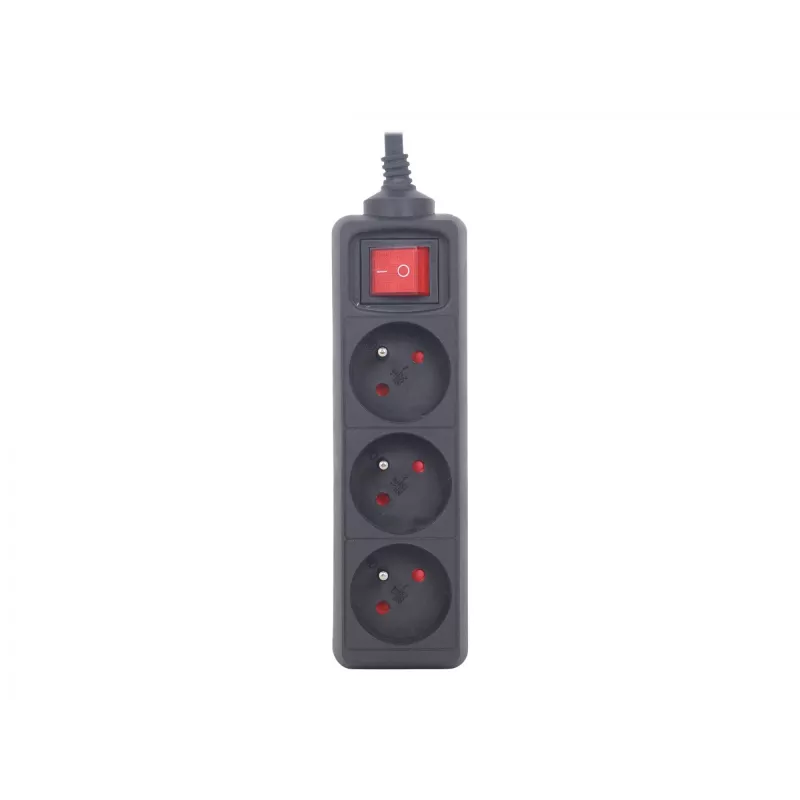Gembird EG-PSU3F-01 apsauginis filtras nuo viršįtampių, juodas, 3 AC lizdai, 230 V, 0,6 m