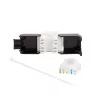 LogiLink NK4066 Keystone modulis, plokščias, juodas baltas RJ-45