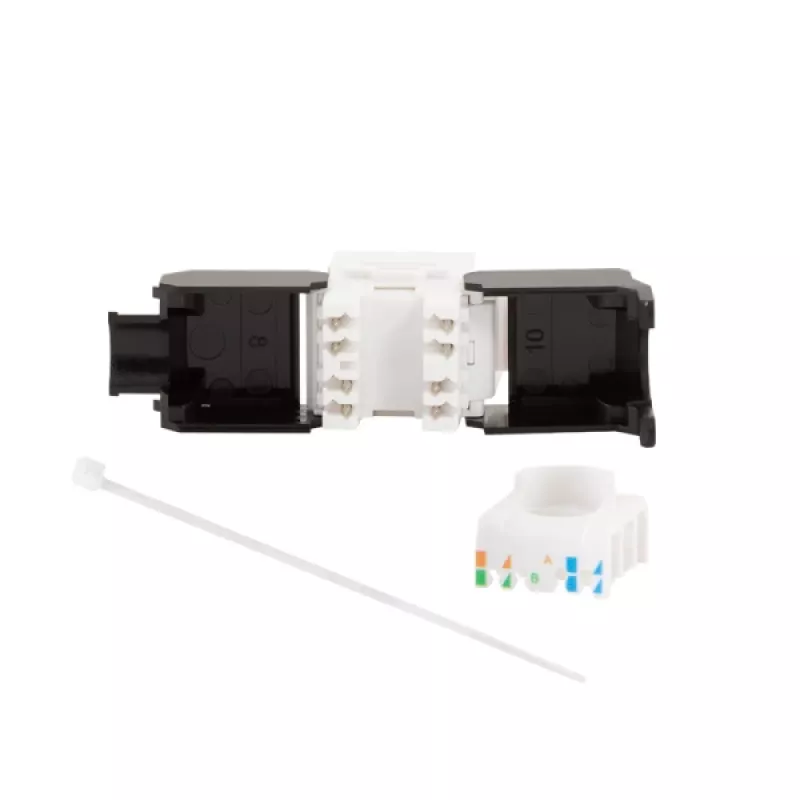 LogiLink NK4066 Keystone modulis, plokščias, juodas baltas RJ-45