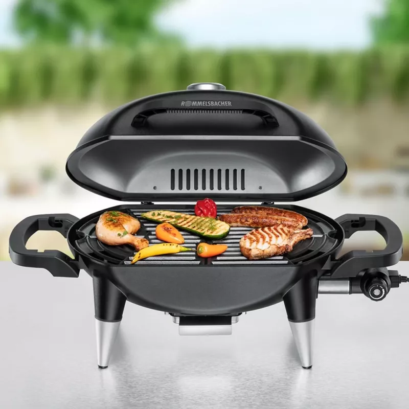 ROMMELSBACHER BBQ 4000, 2200 W, grilis, elektrinis, 300 °C, stalinis, rūdžių spalvos