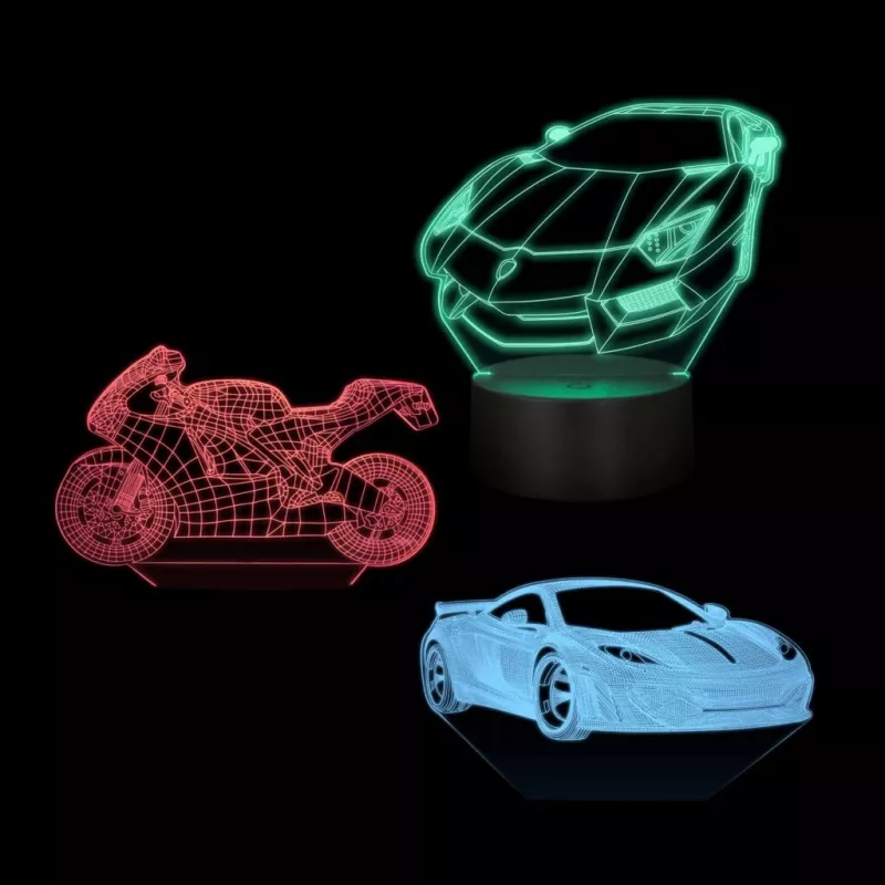 LED transporto priemonės RGB 3D šviesos dekoracija MANTA SNL120RGB — RGB lempa automobiliams ir motociklams