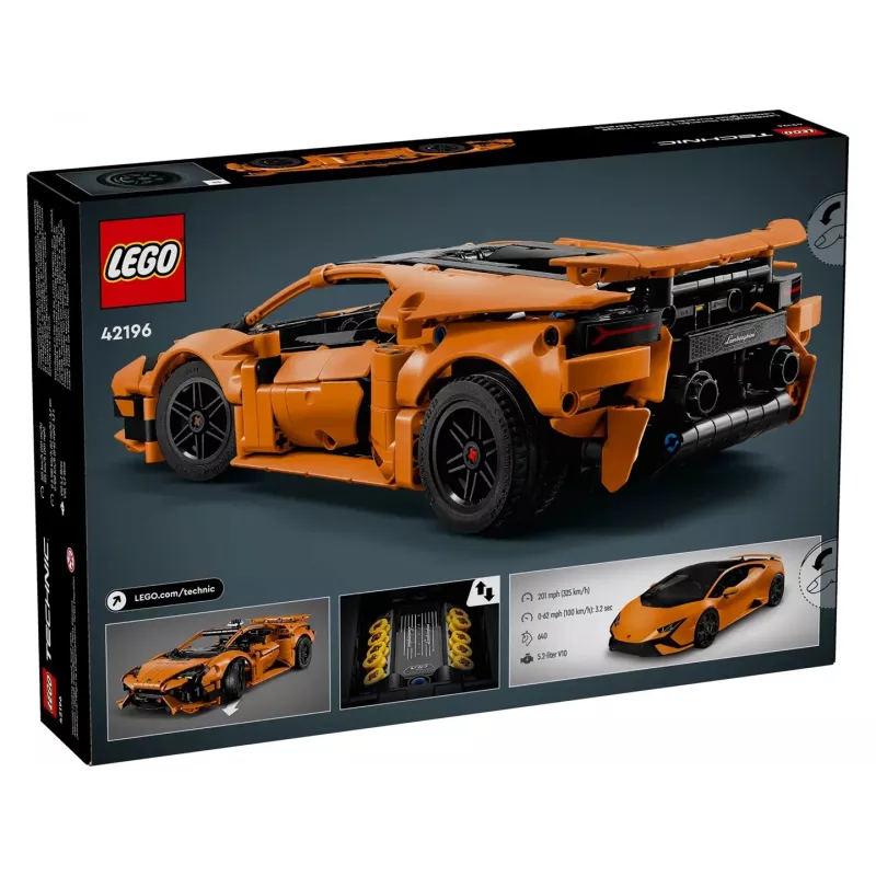 LEGO TECHNIC 42196 Lamborghini Huracán Tecnica Oranžinė