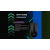 Laidinė šildoma žaidimų pelė ActiveJet AMY-W390 — abiem rankoms tinkama, optinė 2000 DPI, USB Type-A, 4 mygtukai, juoda