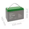 Qoltec 53038 AGM baterija | 12V | 100Ah | maks. 1200A