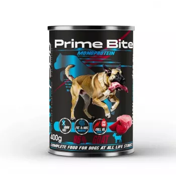 PRIME BITE Monoprotein Goat with beetroot - šlapias šunų maistas - 400 g